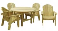 Click to enlarge image Garden Table and Four Chairs - Five Pieces in One Set for the Best Value! Over $100 off!
